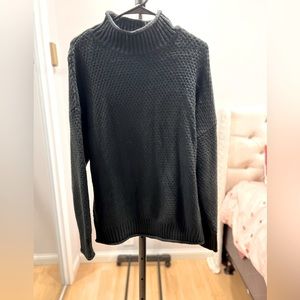 Black knit turtle neck sweater